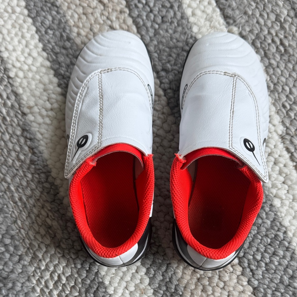Nike Kids White and Red Soccer Cleats